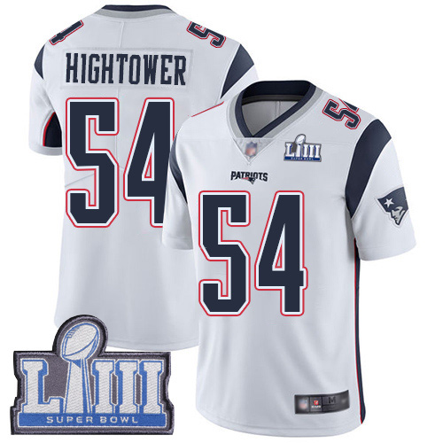 New England Patriots Football #54 Super Bowl Limited White Men Dont a Hightower Road NFL Jersey